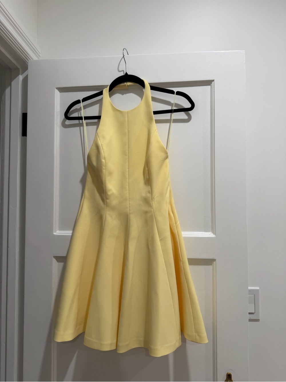 NWT Zara Yellow Halter Fit-and-Flare Dress
